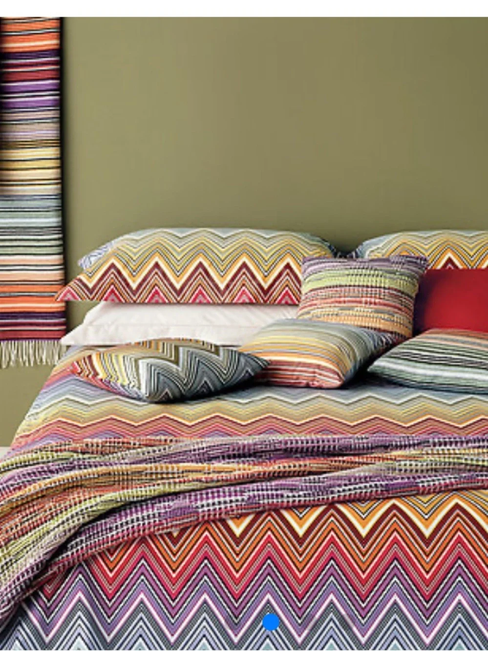 Missoni Home TREVOR Queen Duvet  & Shams Multicolor Chevron Bedding Set NEW $810